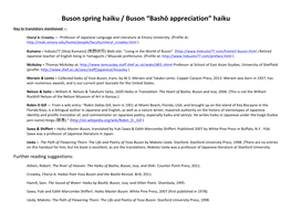 Buson Spring Haiku / Buson “Bashō Appreciation” Haiku