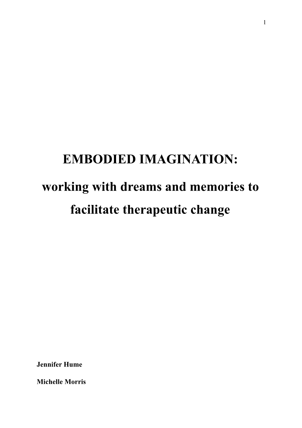 EMBODIED IMAGINATION Hume and Morris Revised-5 Final