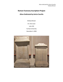 Roman Funerary Inscription Project