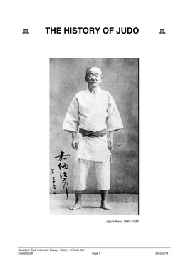 W the HISTORY of JUDO W