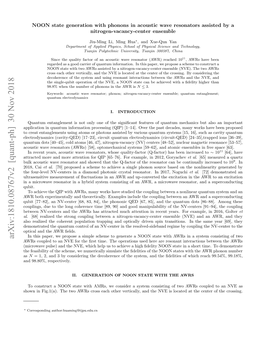 NOON State Generation with Phonons in Acoustic Wave Resonators