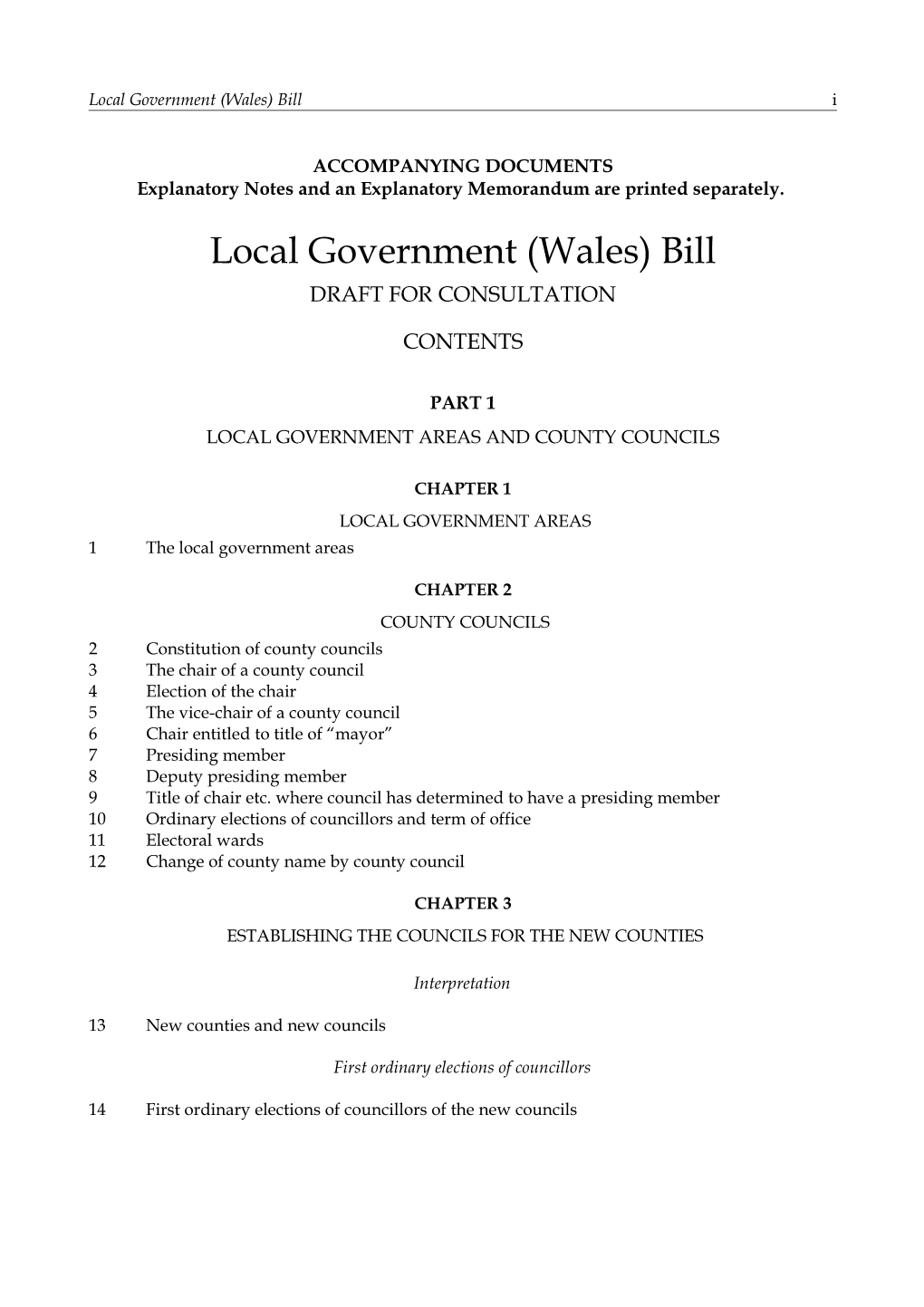Draft Local Government (Wales) Bill , File Type