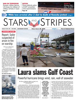 Laura Slams Gulf Coast Powerful Hurricane Brings Wind, Rain, Wall of Seawater