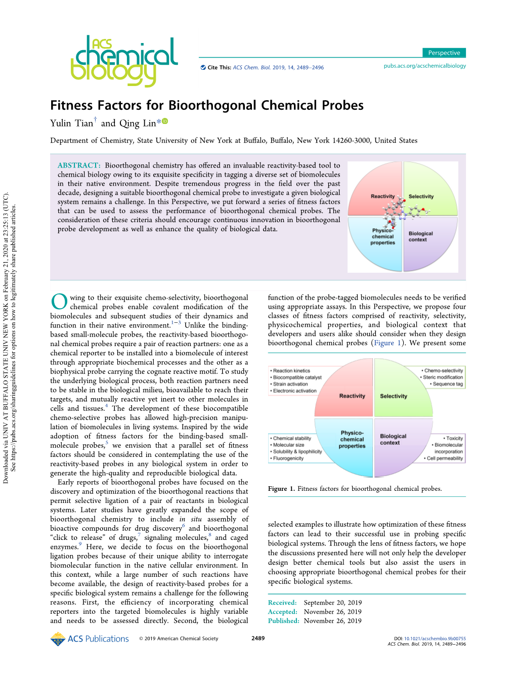 Fitness Factors for Bioorthogonal Chemical Probes