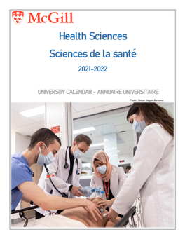 Health Sciences Sciences De La Santé 2021-2022
