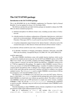 The IACT/ATMO Package