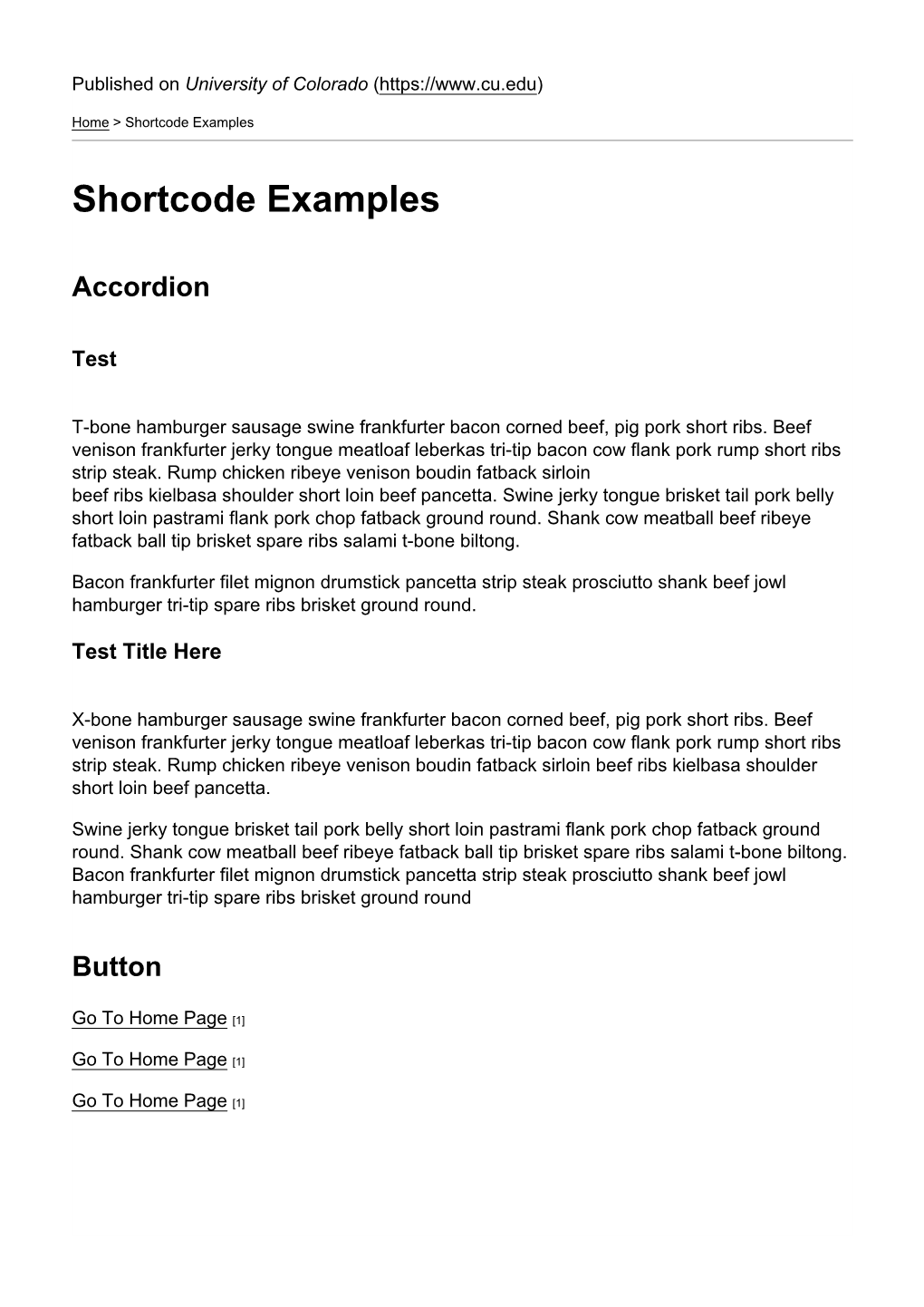 Shortcode Examples