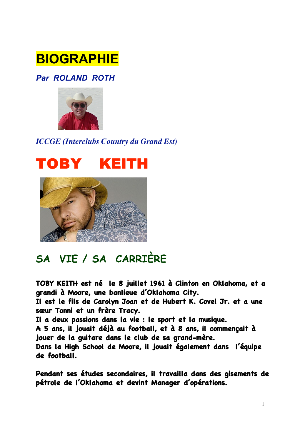 Biographie Toby Keith