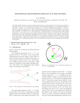 ELECTROWEAK MEASUREMENTS from RUN II at the TEVATRON TR WYATT Department of Physics and Astronomy, University of Manchester