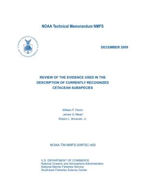 NOAA Technical Memorandum NMFS
