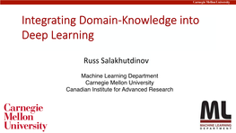 Integrating Domain-Knowledge Into Deep Learning