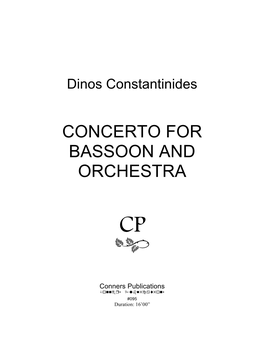 Concerto for Bassoon and Orchestra