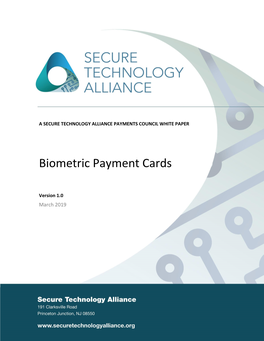 Biometric Payment Cards