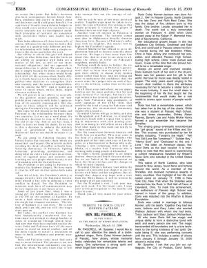 CONGRESSIONAL RECORD— Extensions of Remarks E318 HON. BILL PASCRELL