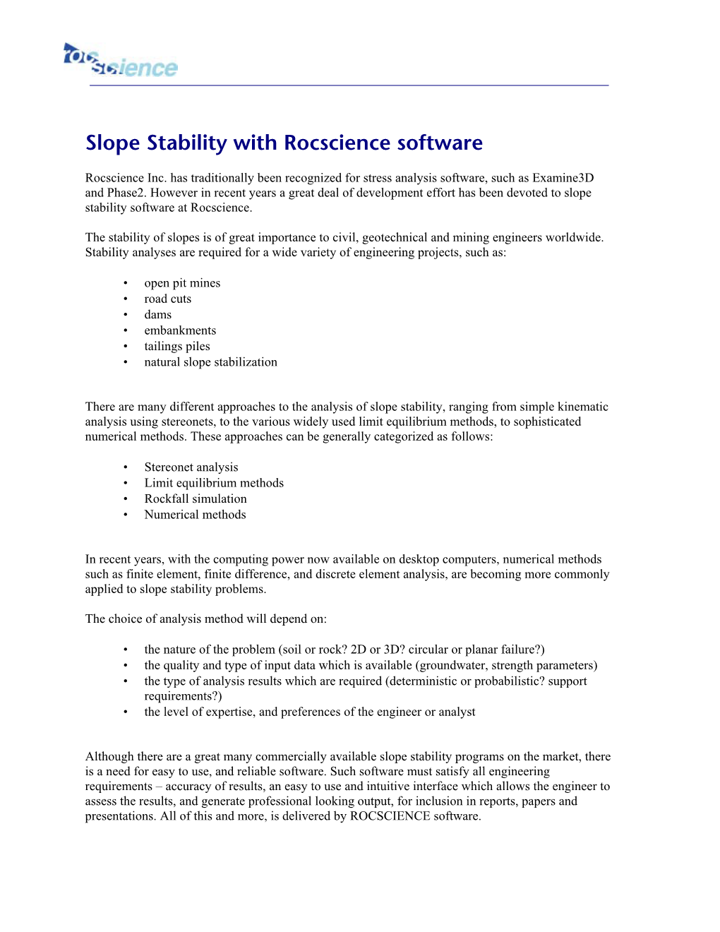 Slope Stability with Rocscience Software