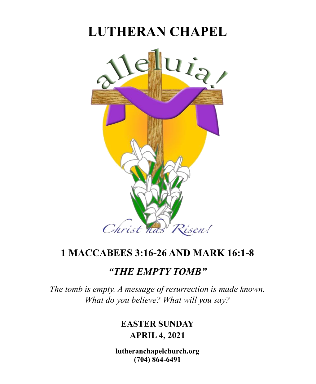 Easter Sunday April 4, 2021