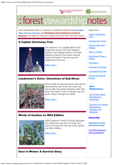 Forest Stewardship Notes for Small Forest Landowners