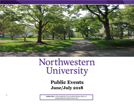 Public Events June/July 2018