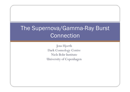 The Supernova/Gamma-Ray Burst Connection