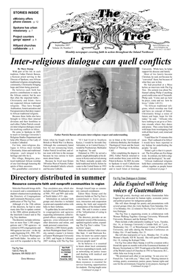 Inter-Religious Dialogue Can Quell Conflicts by Mary Stamp University