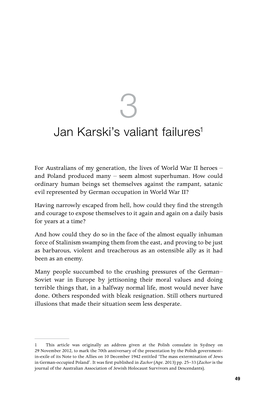 Jan Karski's Valiant Failures1