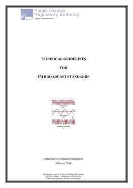 Guidelines for FM Broadcast Standards