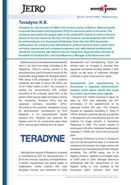Teradyne K.K. Teradyne Inc