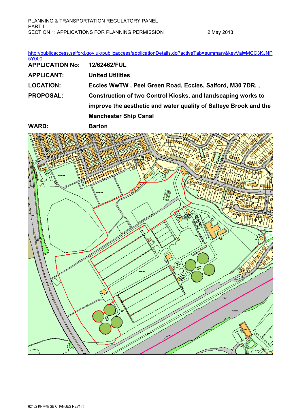 Eccles Wwtw , Peel Green Road, Eccles, Salford, M30 7DR, , PR