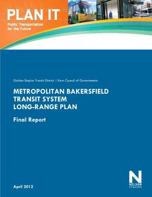 Metropolitan Bakersfield Transit System Long-Range Plan