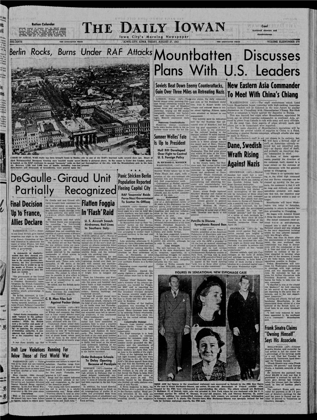 Daily Iowan (Iowa City, Iowa), 1943-08-27