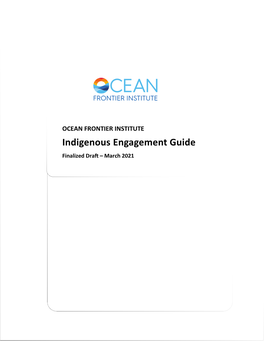 Indigenous Engagement Guide Finalized Dra� – March 2021