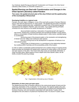 Spatial Planning Can Deal with Transformation and Changes in the Urban Sprawl Laboratory Called Flanders