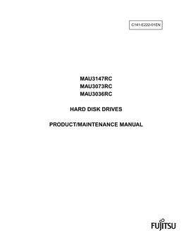 Mau3147rc Mau3073rc Mau3036rc Hard Disk Drives Product/Maintenance Manual