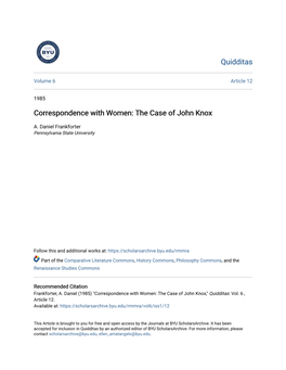 The Case of John Knox