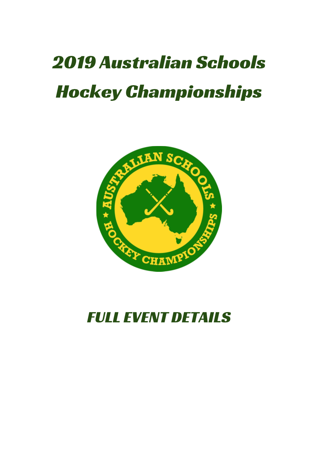 2019 Australian Schools Hockey Championships