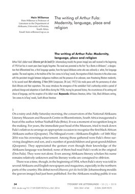 The Writing of Arthur Fula