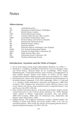 Abbreviations Introduction: Aryanism and the Webs of Empire