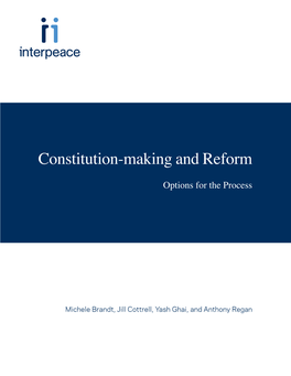 Constitution-Making and Reform