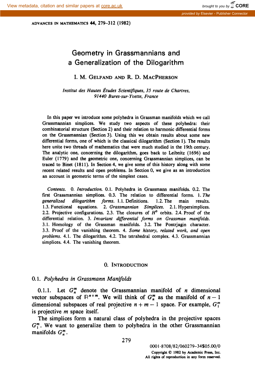 Geometry in Grassmannians and a Generalization of the Dilogarithm