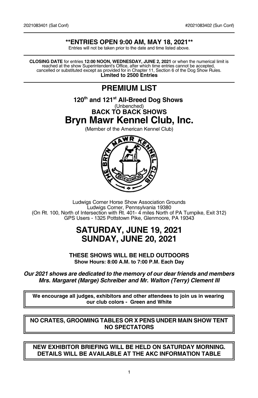 Bryn Mawr Kennel Club, Inc. (Member of the American Kennel Club)