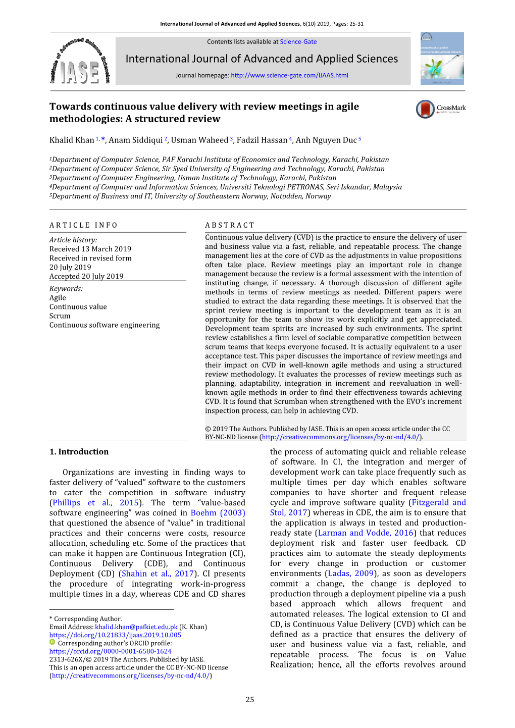 Towards Continuous Value Delivery with Review Meetings in Agile Methodologies: a Structured Review