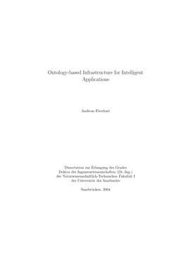 Ontology-Based Infrastructure for Intelligent Applications