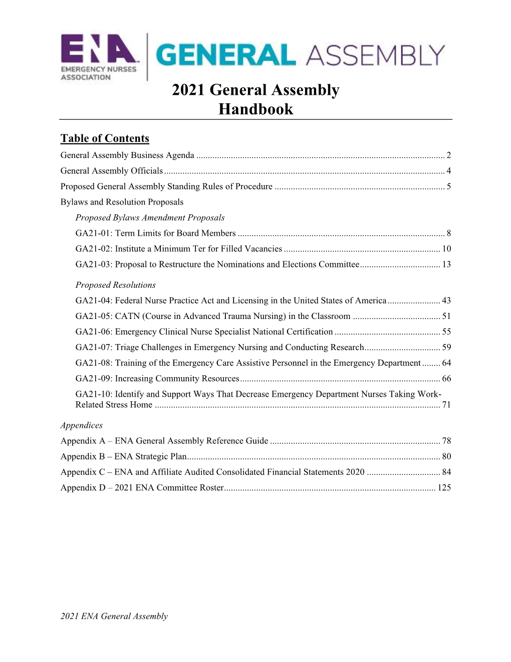 2021 General Assembly Handbook