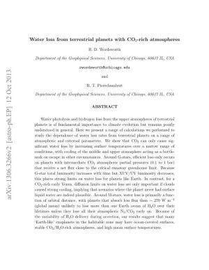 Water Loss from Terrestrial Planets with CO2-Rich Atmospheres