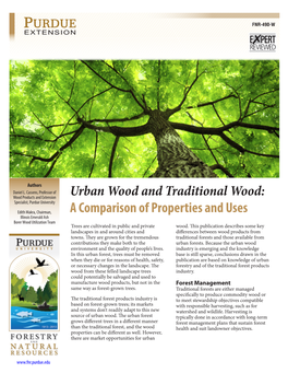Urban Wood and Traditional Wood