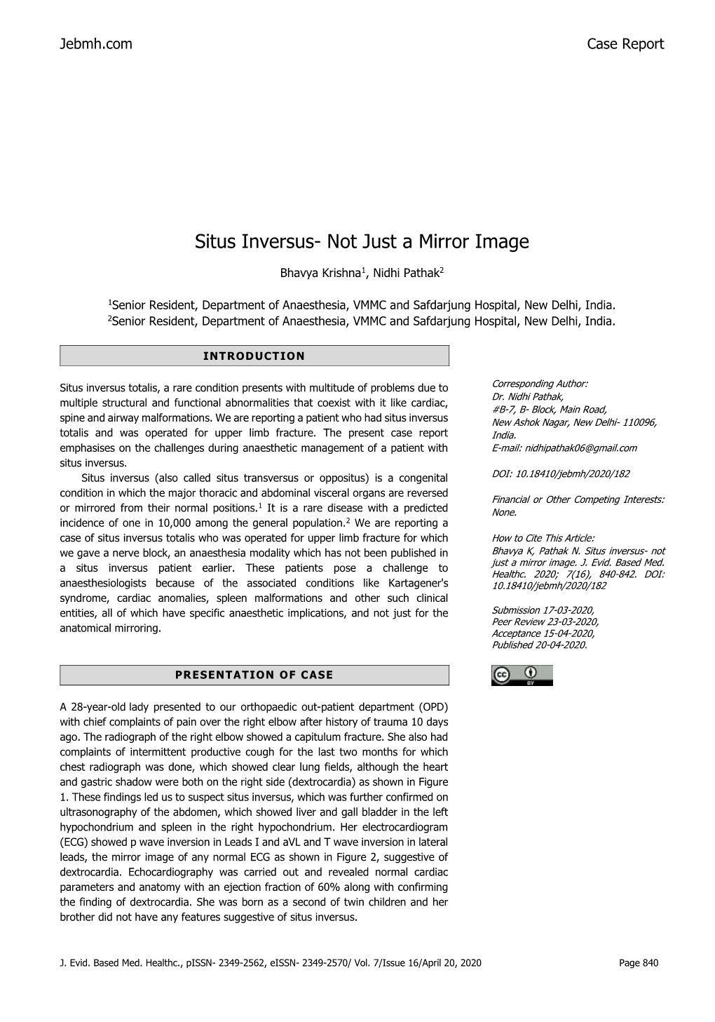 Situs Inversus- Not Just a Mirror Image