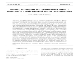 Feeding Physiology of Cerastoderma Edule in Response to a Wide Range of Seston Concentrations