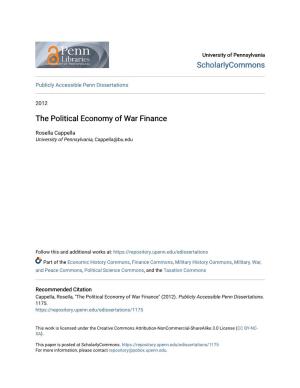 The Political Economy of War Finance