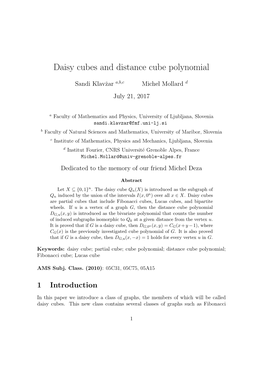 Daisy Cubes and Distance Cube Polynomial