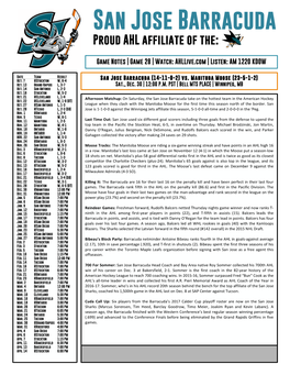 Game Notes | Game 28 | Watch: Ahllive.Com | Listen: AM 1220 KDOW